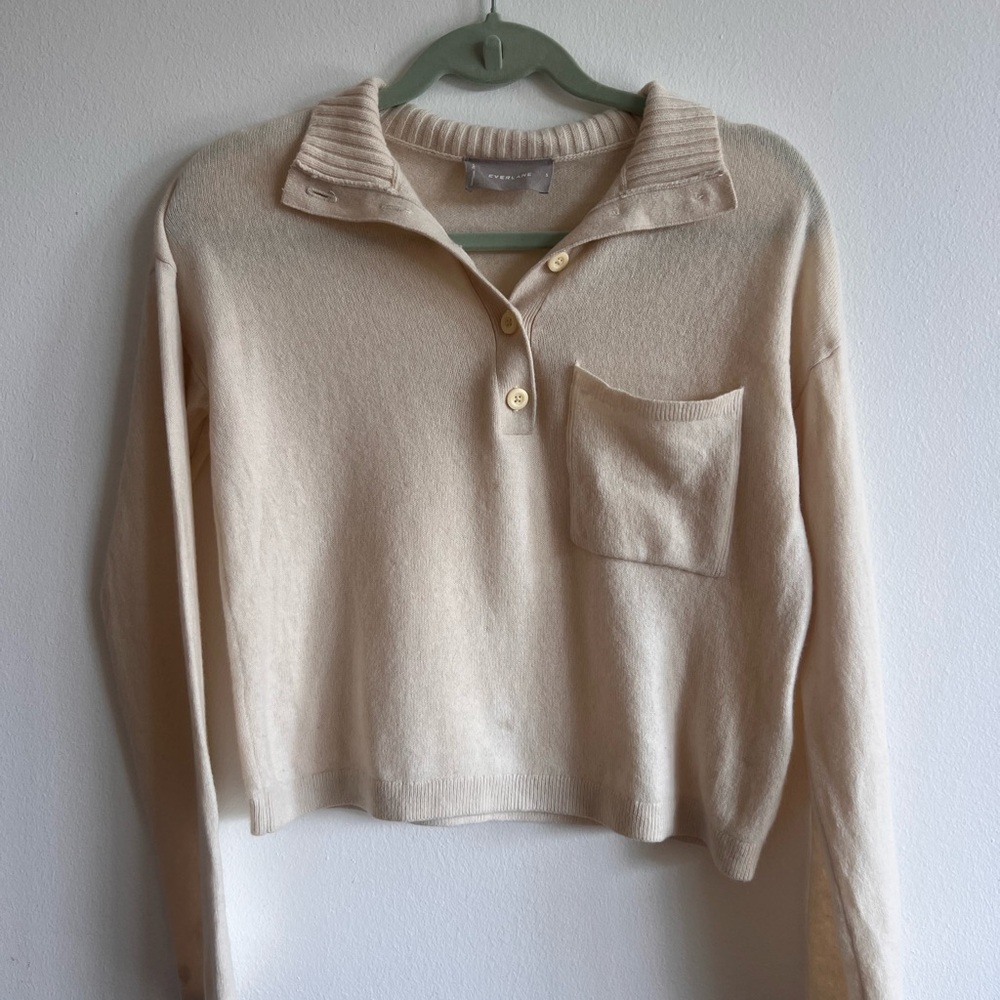 Everlane Cream Wool Blend Sweater